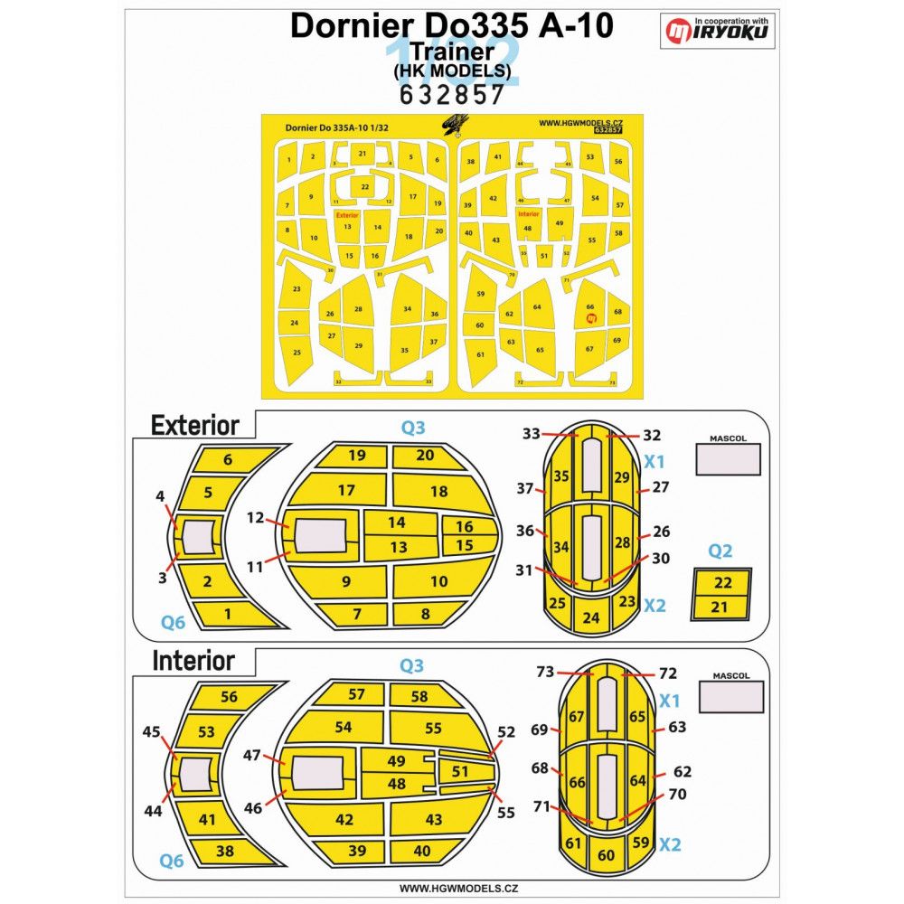 1:32 DORNIER DO 335A-10 - MASKS