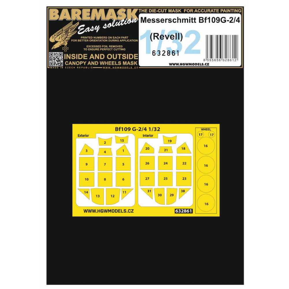 1:32 MESSERSCHMITT BF109G-2/4 - MASKS