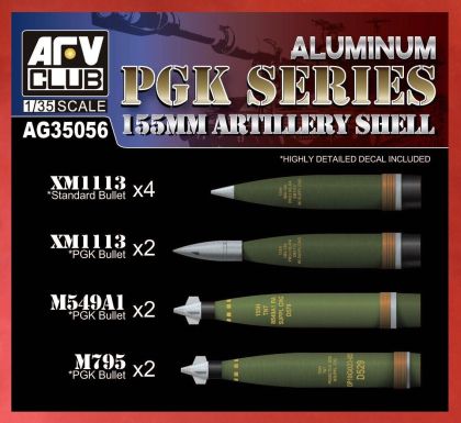 1:35 Aluminum PGK Series 155mm Artillery Shell
