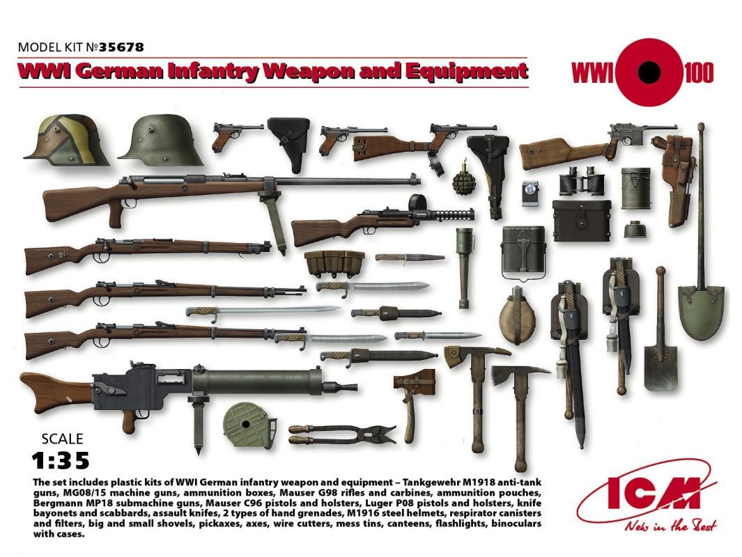 1:35 WWI German Infantry Weapon and Equipment