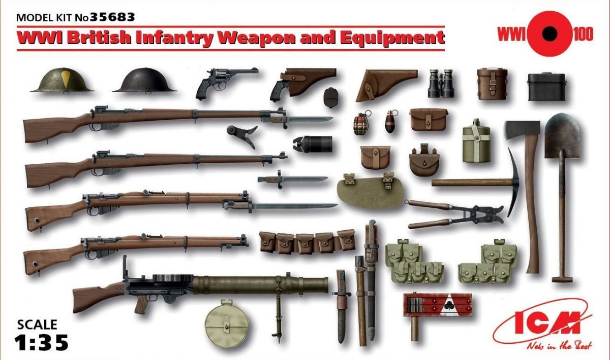 1:35 WWI British Infantry Weapon and Equipment