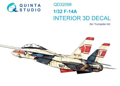 1:32 F-14A 3D-Printed & coloured Interior on decal paper (Trumpeter)