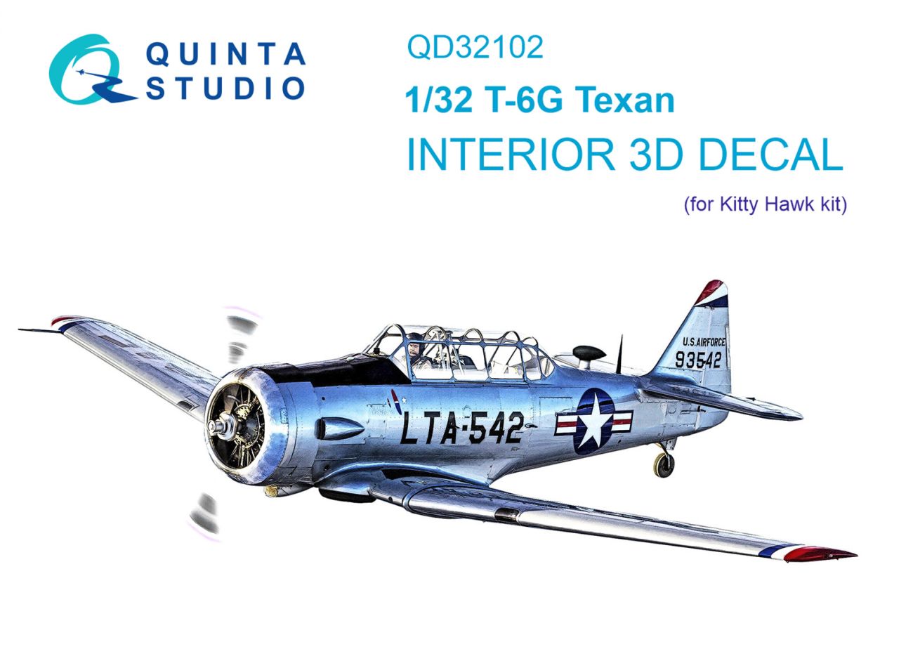 1:32 T-6G 3D-Printed & coloured Interior on decal paper (Kitty Hawk)