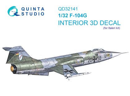 1:32 F-104G 3D-Printed & coloured Interior on decal paper (Italeri)