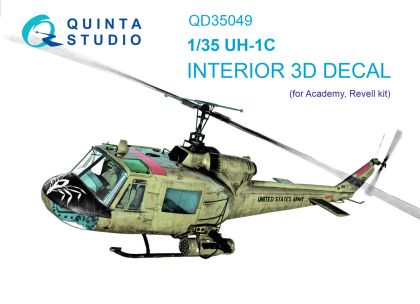 1:35 UH-1C 3D-Printed & coloured Interior on decal paper (Academy)