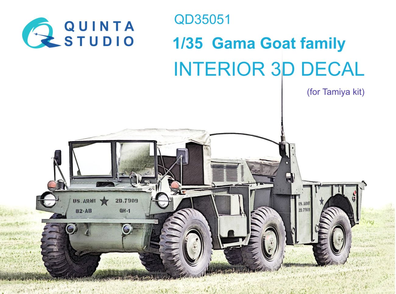 1:35 Gama Goat family 3D-Printed & coloured Interior on decal paper (Tamiya)