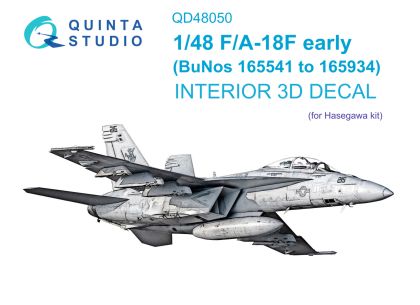 1:48 F/A-18F early 3D-Printed & coloured Interior on decal paper (Hasegawa)