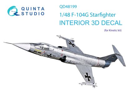 1:48 F-104G 3D-Printed & coloured Interior on decal paper (Kinetic)