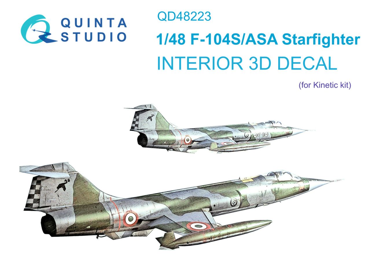 1:48 F-104S/ASA 3D-Printed & coloured Interior on decal paper (Kinetic)