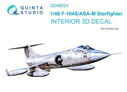 1:48 F-104S/ASA-M 3D-Printed & coloured Interior on decal paper (Kinetic)