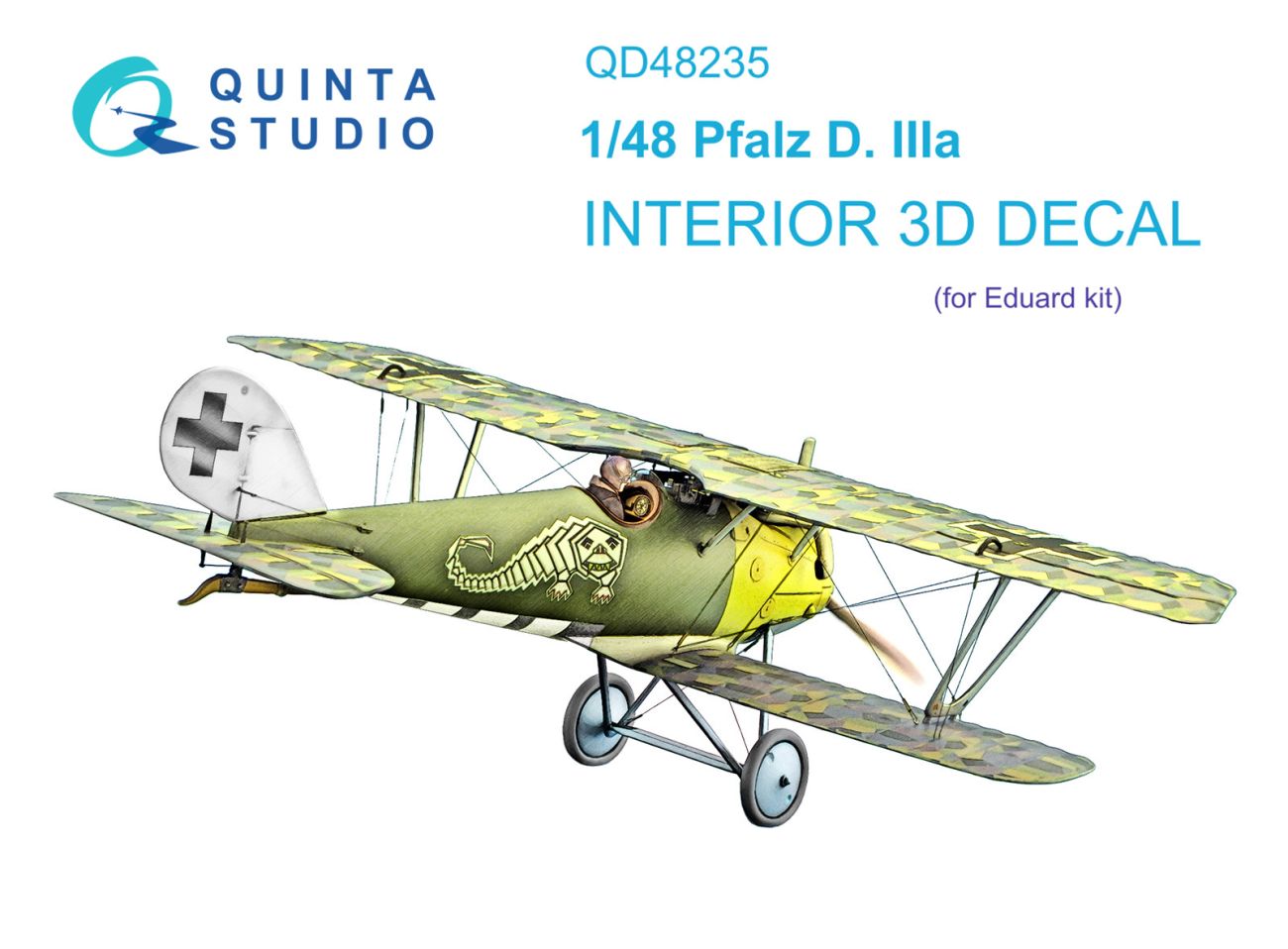1:48 Pfalz D.IIIa 3D-Printed & coloured Interior on decal paper (Eduard)