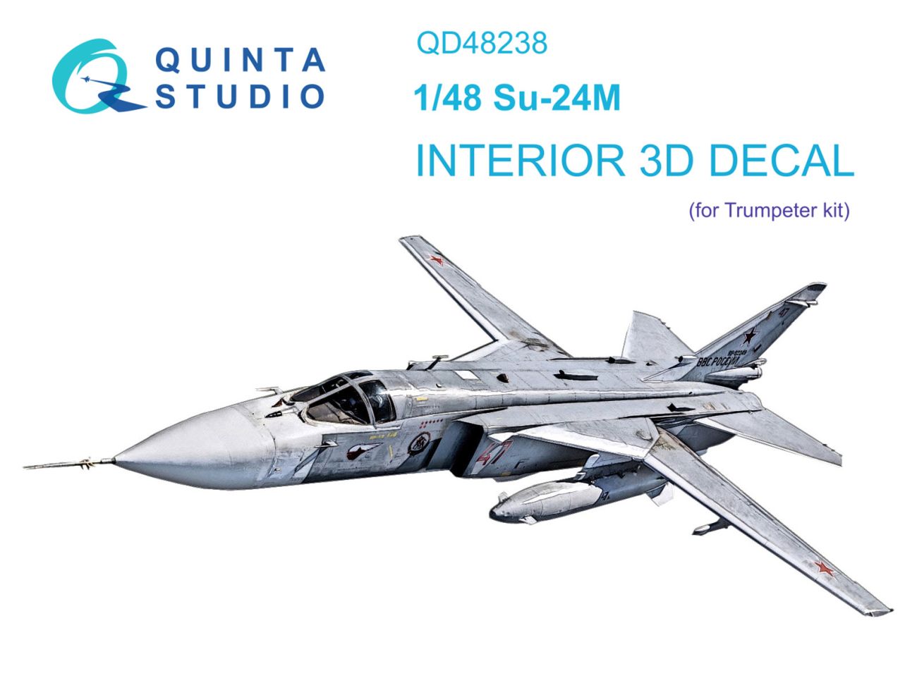 1:48 Su-24M 3D-Printed & coloured Interior on decal paper (Trumpeter)