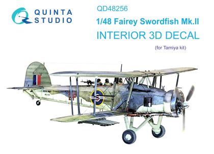 1:48 Swordfish Mk.II 3D-Printed & coloured Interior on decal paper (Tamiya)