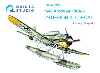1:48 Ar 196A-3 3D-Printed & coloured Interior on decal paper (Italeri)