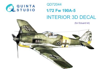 1:72 Fw 190A-5 3D-Printed & coloured Interior on decal paper (Eduard)