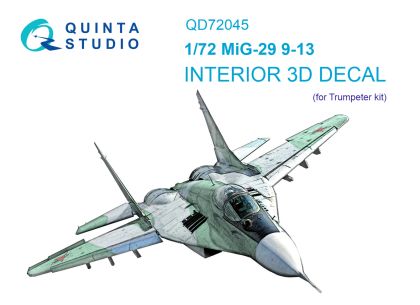 1:72 MiG-29 9-13 3D-Printed & coloured Interior on decal paper (Trumpeter)