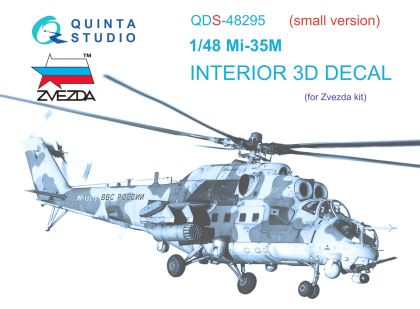 1:48 Mi-35M 3D-Printed & coloured Interior on decal paper (Zvezda) (Small version)