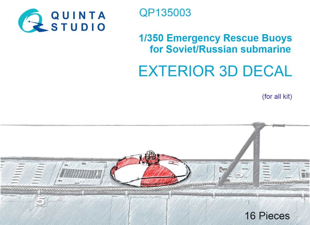 1:350 Emergency Rescue Buoys for Soviet/Russian submarine