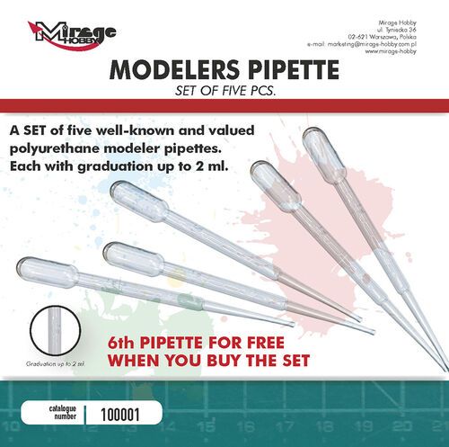 Modelers Pipette (set of 5 pcs. / each 2ml) + 1 for free