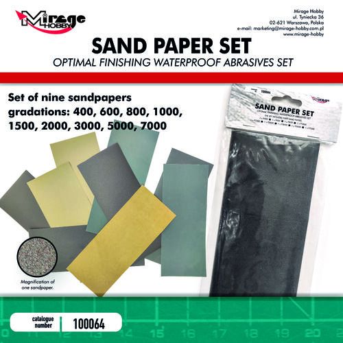 Sand Paper Set (Optimal Finishing Waterproof Abrasives Set)