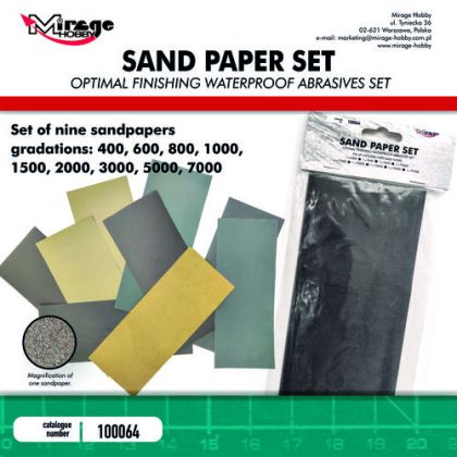 Sand Paper Set (Optimal Finishing Waterproof Abrasives Set)