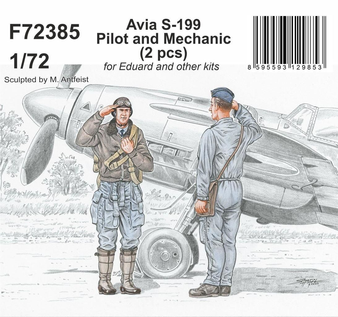 1:72 Avia S-199 Pilot and Mechanic 1/72 / for Eduard and other kits