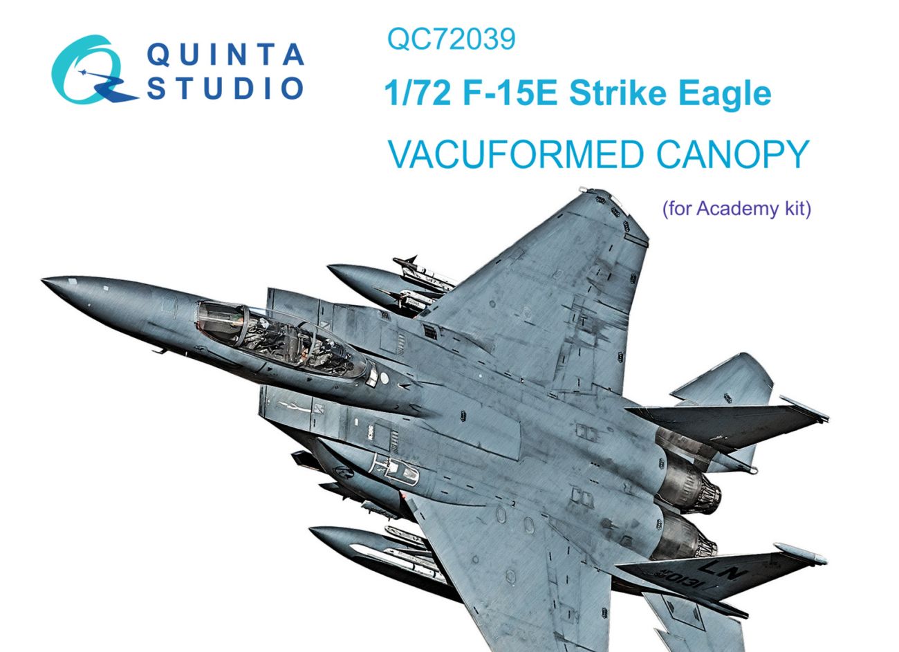 1:72 F-15E vacuumed clear canopy (Academy)