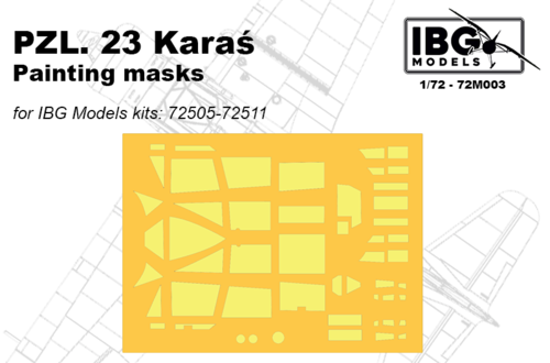 1:72 PZL P.23 Karas - canopy PAINTING MASKS (for IBG Models kits: 72505-72511)