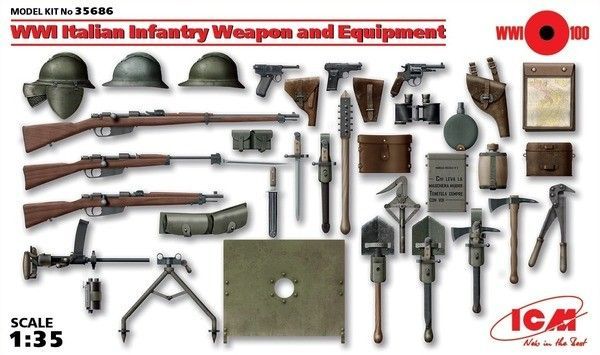1:35 WWI Italian Infantry Weapon and Equipment