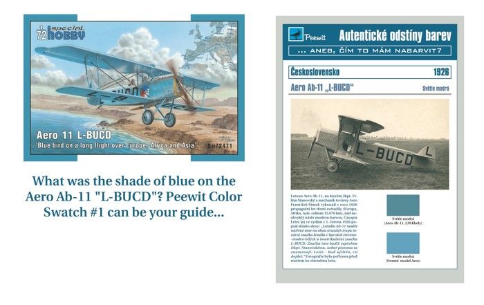 Barevná vzorkovnice - Aero Ab-11 