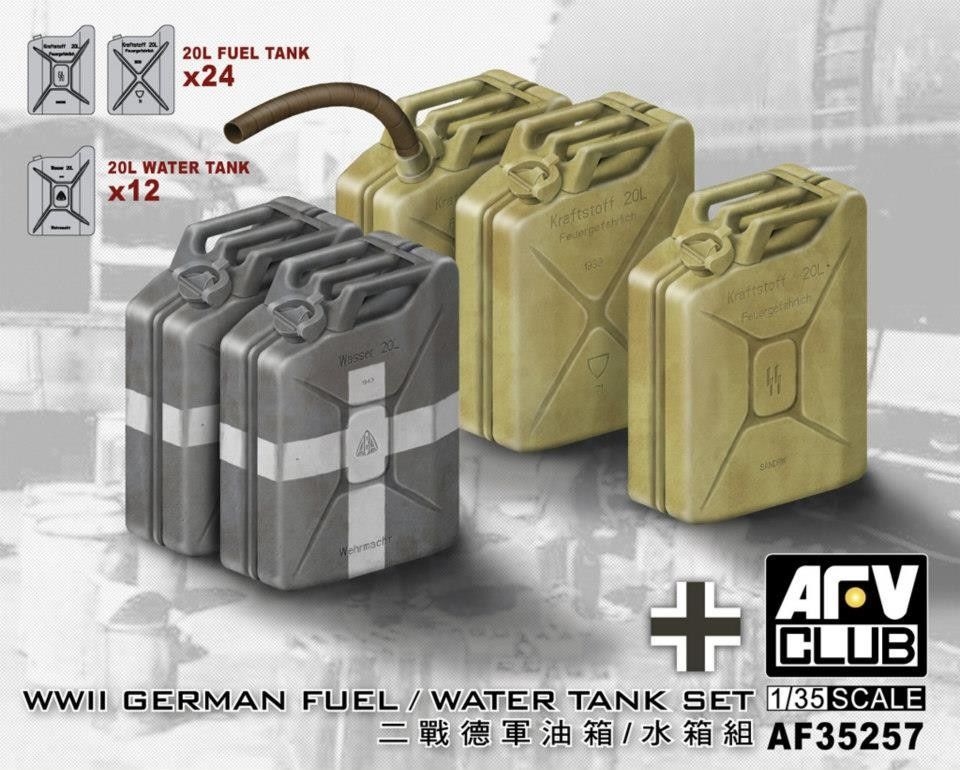 1:35 WWII German Fuel/Water Tank Set