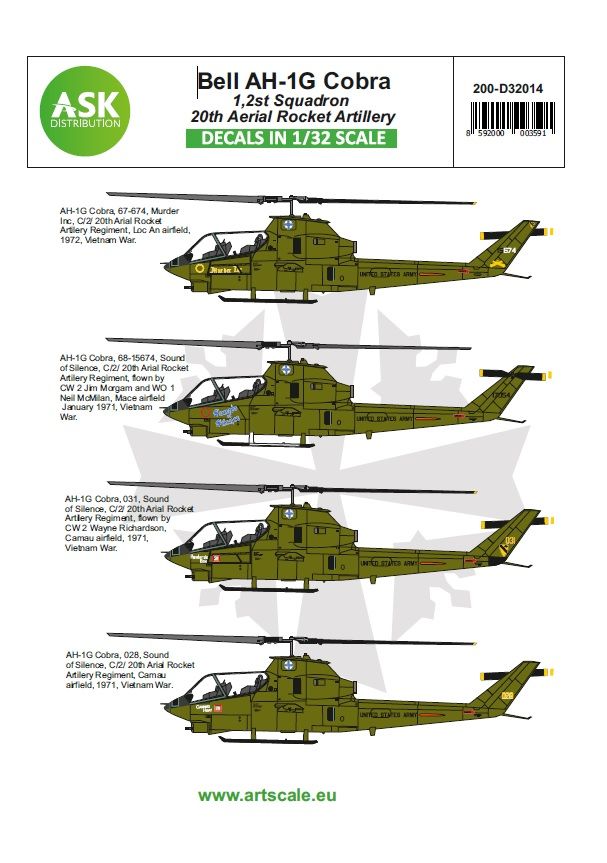1:32 Bell AH-1G Cobra 20th Aerial Rocket artilery part 1