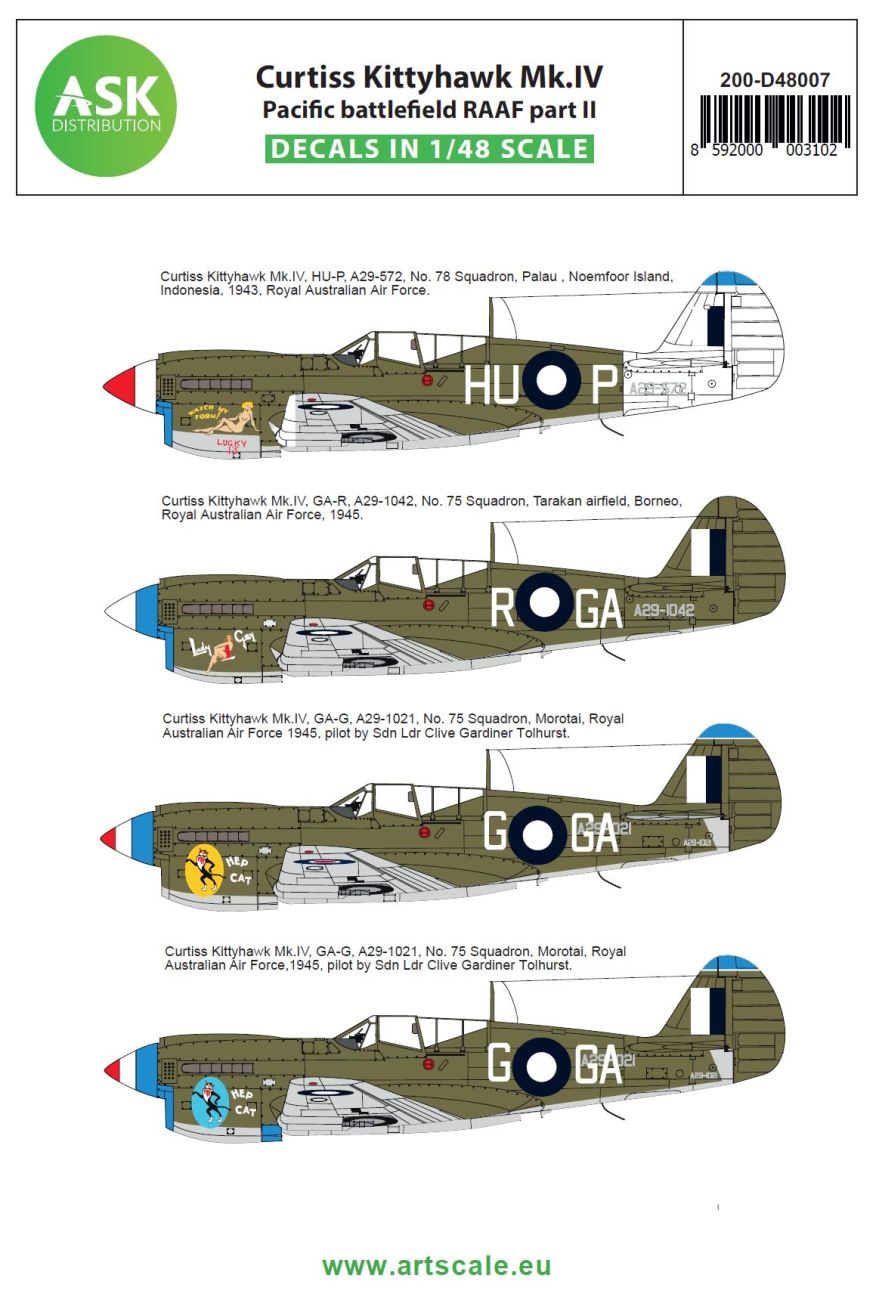 1:48 Curtiss Kittyhawk Mk.IV Pacific battlefield RAAF part II