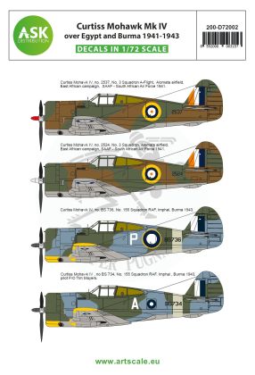 1:72 Curtiss Mohawk IV over Egypt and Burma 1941-1943