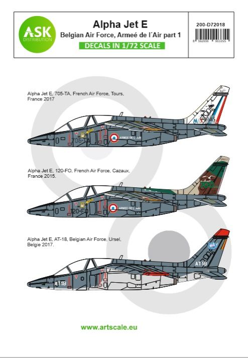 1:72 Alpha Jet E Belgian AF, Armeé de l´Air part 1
