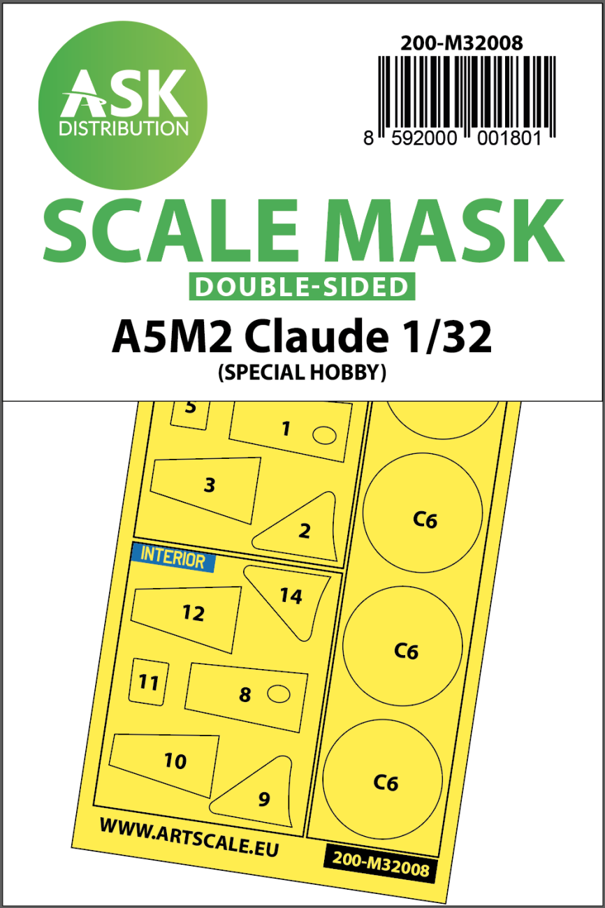 1:32 A5M2 Claude double-sided express mask for Special Hobby