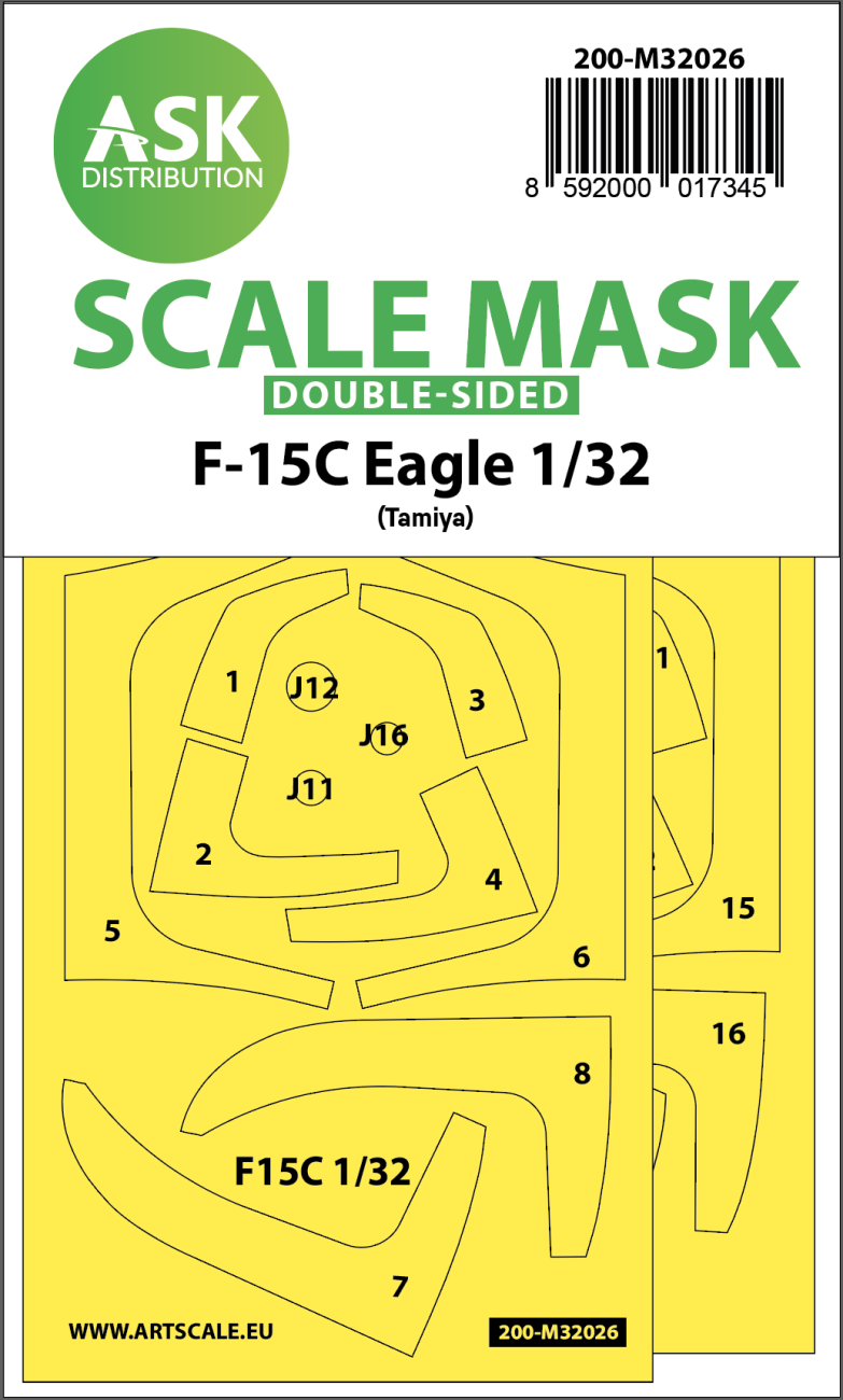 1:32 F-15C Eagle double-sided express masks for Tamiya