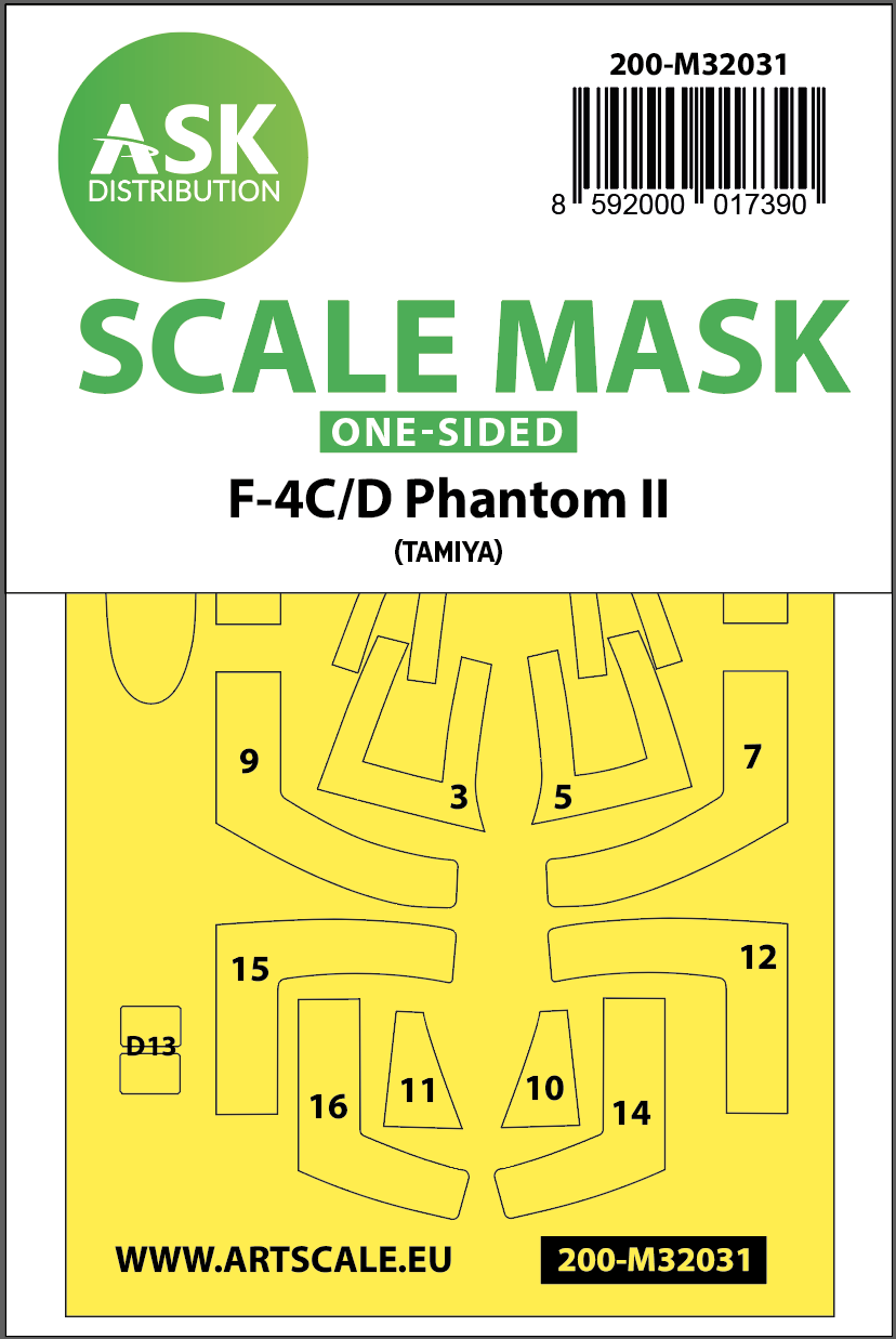 1:32 F-4C/D Phantom one-sided mask for Tamiya