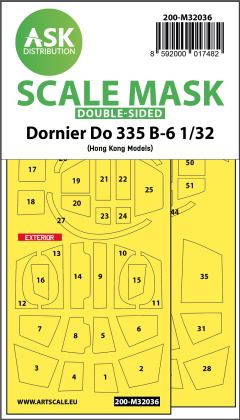 1:32 Dornier Do 335B-6 double-sided mask for HK Models