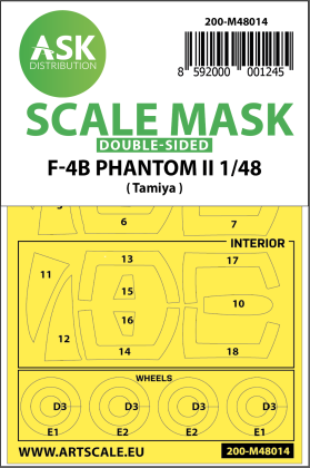 1:48 F-4B Phantom double-sided painting mask for Tamiya