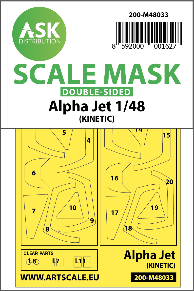 148 Alpha Jet double-sided painting mask for Kinetic