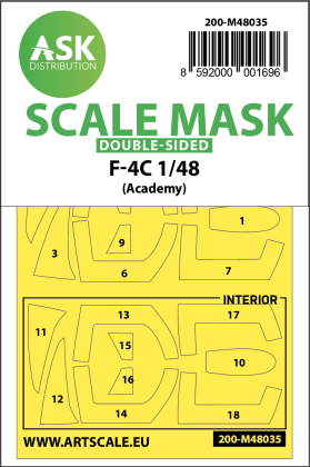 1:48 F-4C double-sided painting mask for Academy