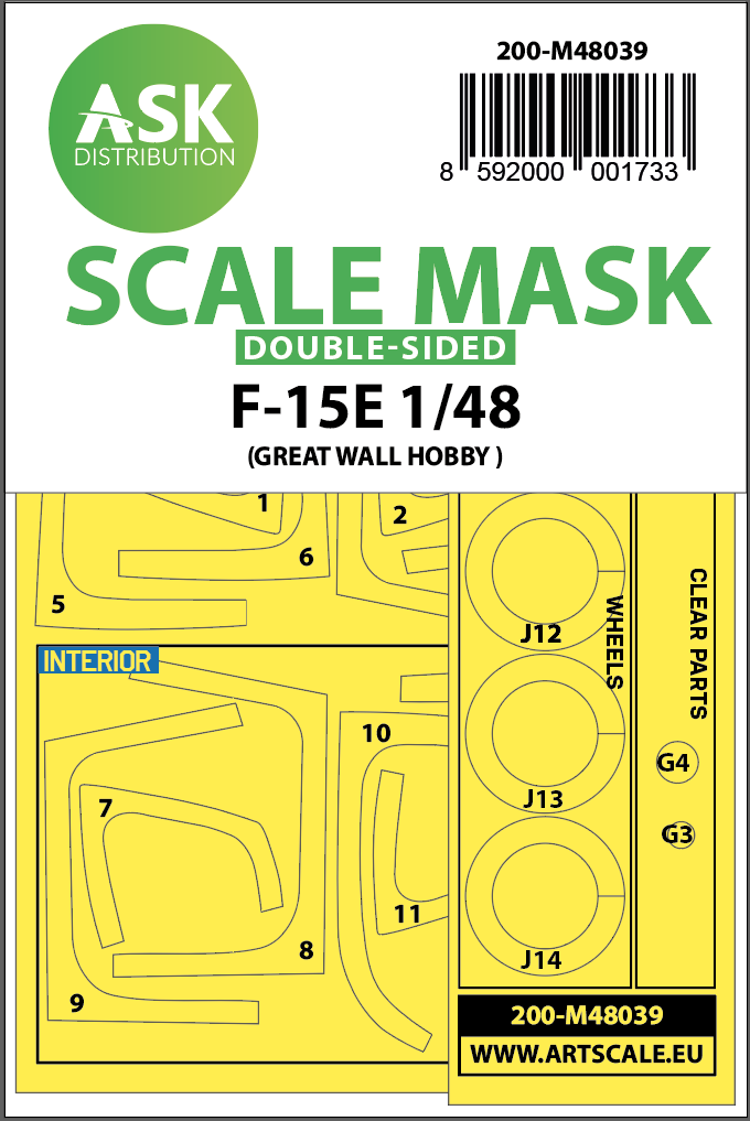 1:48 F-15E double-sided painting mask for Great Wall Hobby