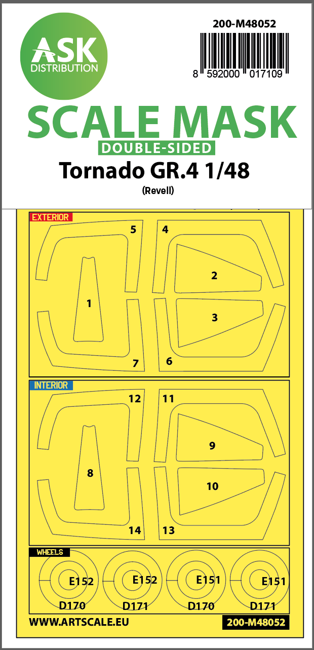 1:48 Tornado GR.4 double-sided express mask for Revell/Eduard