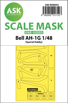 1:48 Bell AH-1G one-sided express mask for Special Hobby