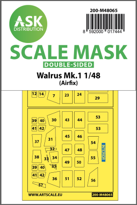 1:48 Walrus Mk.1 double-sided mask for Airfix