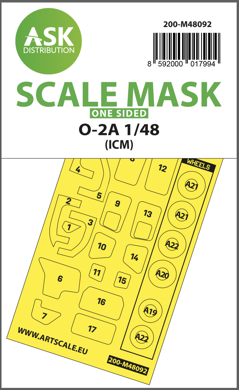 1:48 O-2A one-sided mask self-adhesive pre-cutted for ICM