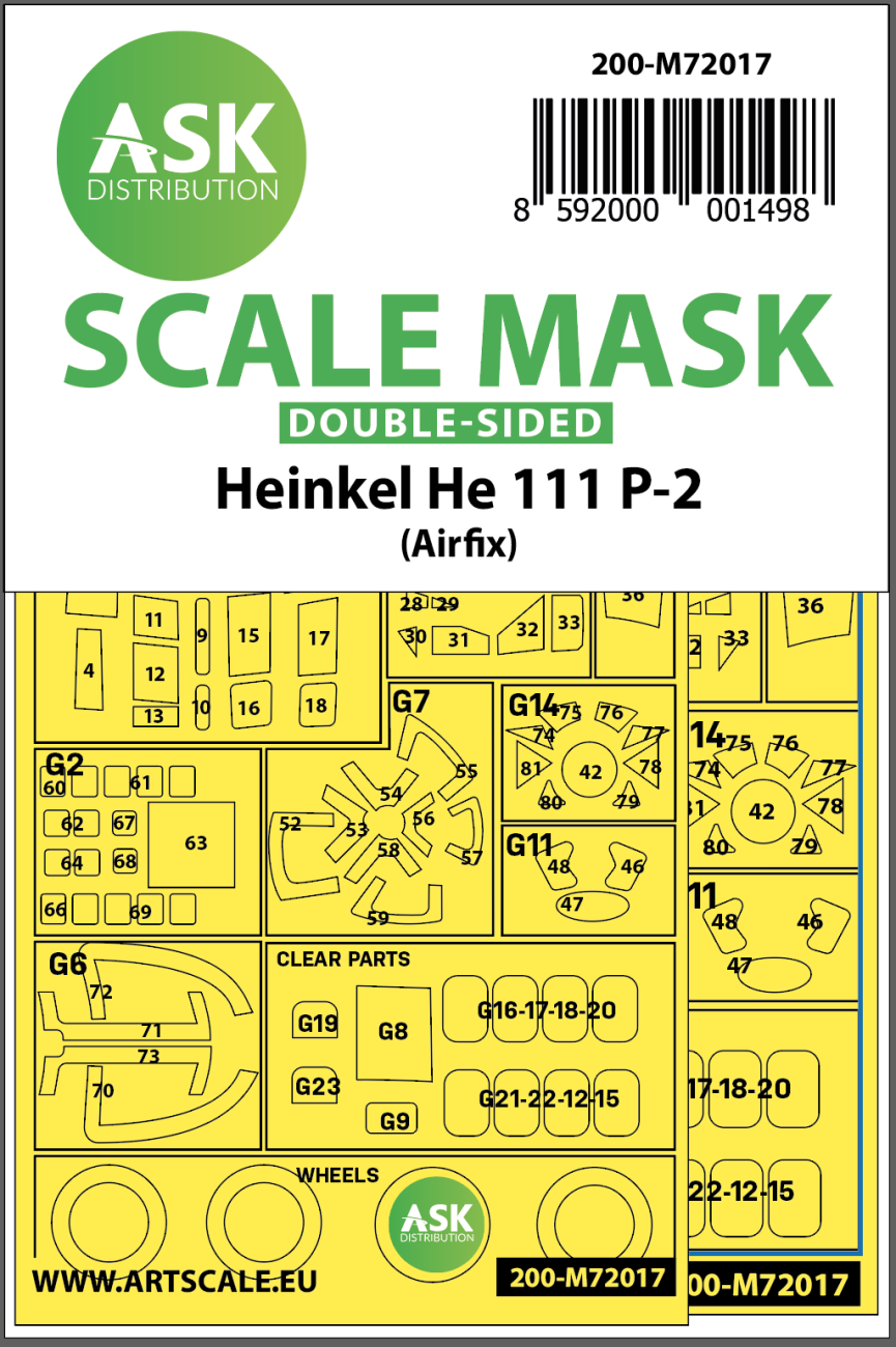 1:72 Heinkel He 111P-2 double-sided for Airfix
