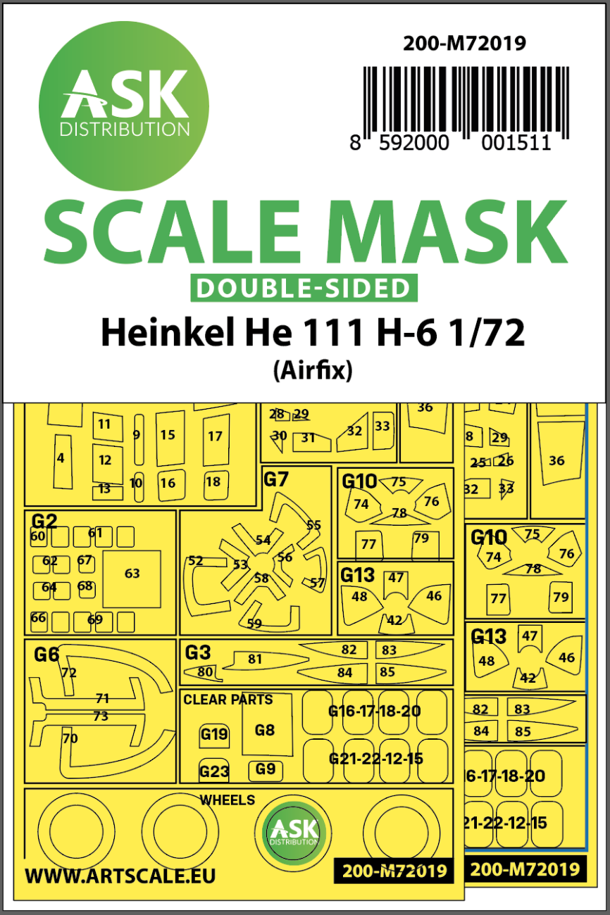 1:72 Heinkel He 111 H-6 double-sided for Airfix