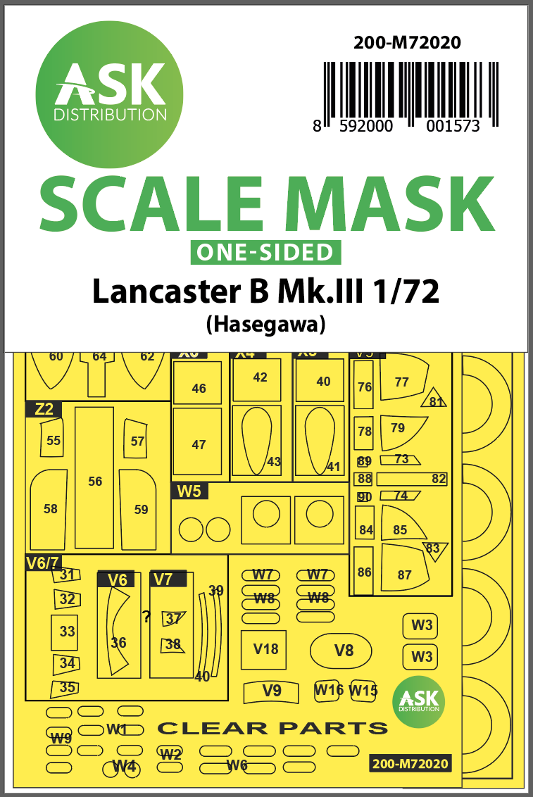 1:72 Lancaster B Mk.III one-sided for Hasegawa